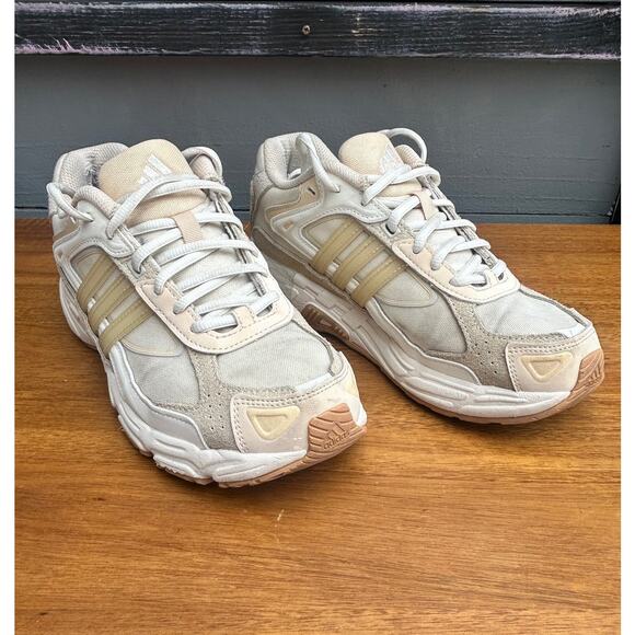 Adidas Response CL Sneakers Womens 7.5 Beige Cream Chunky Retro Running Shoes - Picture 4 of 10